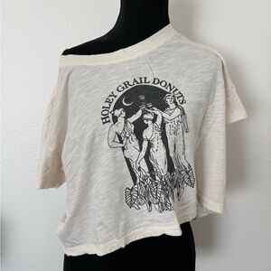 Holey Grail Donuts graphic crop t-shirt